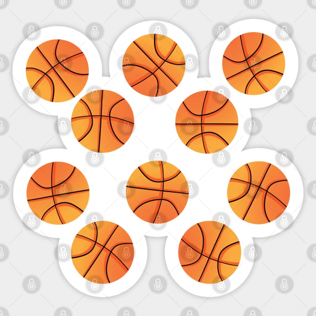 Basketball Brigade Pattern Sticker by LaurenPatrick